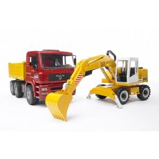 کامیون MAN TGA و بیل مکانیکی Liebherr برودر Bruder, image 