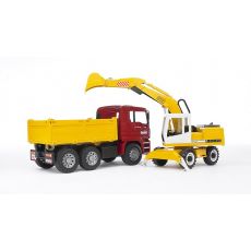 کامیون MAN TGA و بیل مکانیکی Liebherr برودر Bruder, image 3