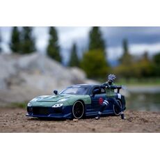 ماشین فلزی مزدا RX-7 1993 به همراه فیگور کاکاشی هاتاکه با مقیاس 1:24, تنوع: Kakashi Hatake-253255055, image 3