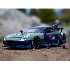 ماشین فلزی مزدا RX-7 1993 به همراه فیگور کاکاشی هاتاکه با مقیاس 1:24, تنوع: Kakashi Hatake-253255055, image 2