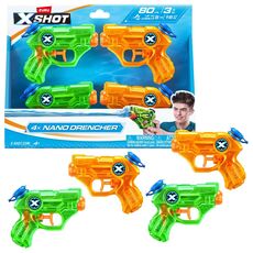 پک 4 تایی تفنگ های آبپاش ایکس شات X-Shot مدل  Nano Drencher, image 