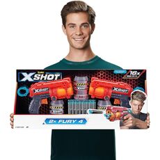 تفنگ دوقلو ایکس شات X-Shot مدل Fury 4 قرمز, image 