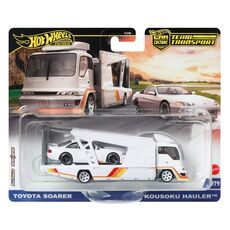 پک دو عددی ماشین‌ و تریلی Hot Wheels Premium  سری Team Transport مدل Toyota Soarer, image 