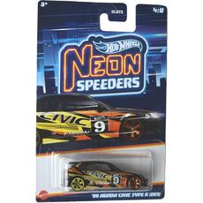 پک تکی ماشین Hot Wheels Premium سری Neon Speeders مدل 99 Honda Civic Type R (EK9), image 