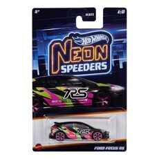 پک تکی ماشین Hot Wheels Premium سری Neon Speeders مدل Ford Focus RS, image 
