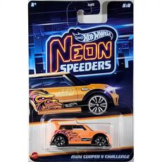 پک تکی ماشین Hot Wheels Premium سری Neon Speeders مدل Mini Cooper S Challenge, image 