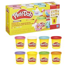 پک 8 تایی خمیربازی Play Doh مدل رنگین کمان, تنوع: G0513-Rainbow, image 