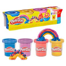 پک 4 تایی خمیربازی Play Doh مدل متالیک درخشان, image 