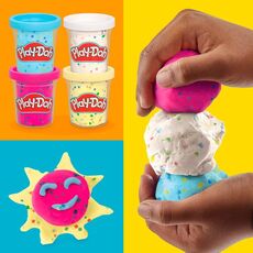 پک 4 تایی خمیربازی Play Doh با تکه های کاغذ رنگی, image 2