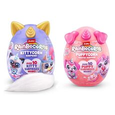 پک کمبو دوتایی عروسک های سورپرایزی رینبوکورنز RainBocoRns سری Kittycorn و Puppycorn مدل صورتی و طلایی, تنوع: 92123-Pink, image 