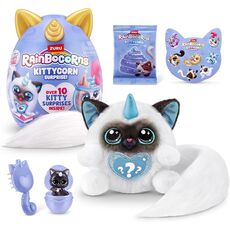 عروسک سورپرایزی رینبوکورنز RainBocoRns سری Kittycorn  با دم سفید, تنوع: 92116-white, image 