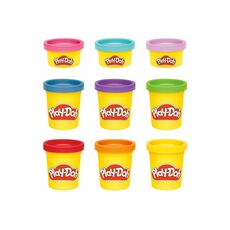 پک 9 تایی خمیربازی Play Doh مدل رنگین کمان درخشان, تنوع: F7369-bright rainbow, image 2