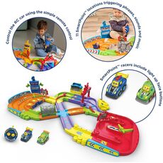 مسیر مسابقه به همراه ماشین کنترلی Toot Toot Drivers VTech, image 10