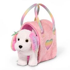 کیف دستی مخملی پوچی پاپس Pucci Pups به همراه هاپو مالتیز, image 4