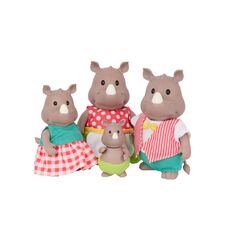 خانواده 4 نفری کرگدن های Li'l Woodzeez مدل Rumbles Rhino, image 2