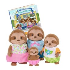 خانواده 4 نفری تنبل های Li'l Woodzeez مدل Slothington Sloth, image 