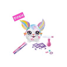 عروسک پولیشی Hairiffic mini مدل pinkie همراه با ایر براش, image 2