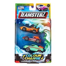 پک 3 تایی ماشین های تغییر رنگ دهنده Teamsterz مدل نارنجی قرمز سبز, تنوع: 1417295-Red, image 