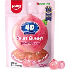 پاستیل 54 گرمی میوه ای هلو 4 بعدی Amos, تنوع: 73228-Peach, image 3