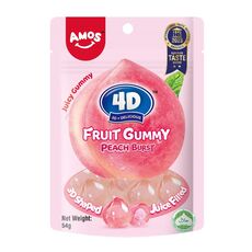 پاستیل 54 گرمی میوه ای هلو 4 بعدی Amos, تنوع: 73228-Peach, image 