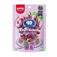 پاستیل 54 گرمی میوه ای انگور 4 بعدی Amos, تنوع: 51165-Grape, image 