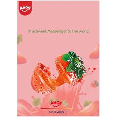 پاستیل 54 گرمی میوه ای توت فرنگی 4 بعدی Amos, تنوع: 51134-Strawberry, image 5