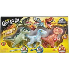 پک 3 تایی عروسک های فشاری گو جیت زو Goo Jit Zu سری Jurassic World, image 