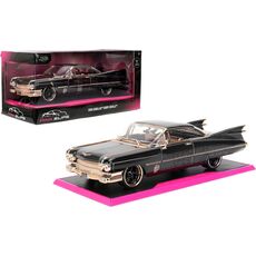 ماشین فلزی کادیلاک کوپه دویل 1959 سری Pink Slips مدل مشکی با مقیاس 1:24, image 