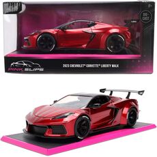 ماشین فلزی شورلت کوروت Liberty Walk سری Pink Slips مدل قرمز با مقیاس 1:24, image 