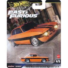 پک تکی ماشین Hot Wheels Premium سری Fast and Furious مدل Alfa Romeo Giulia Sprint GTA, image 