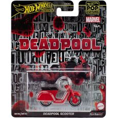پک تکی موتور  Hot Wheels Premium سری POP Culture مدل Deadpool Scooter, image 