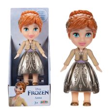 عروسک 8 سانتی پرنسس آنا با لباس طلایی Disney Frozen, image 