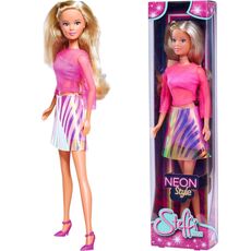 عروسک 29 سانتی Steffi Love مدل Neon Style با لباس صورتی, تنوع: 105733665-Pink, image 
