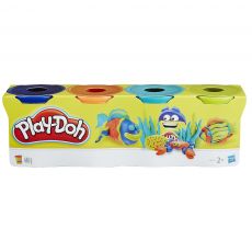 پک 4 تایی خمیربازی Play Doh (آبی پر رنگ-نارنجی-آبی کم رنگ-زرد), تنوع: B5517EU4-4 Colors Fish, image 