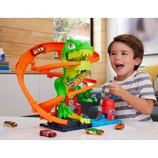 پیست ماشین‌ های Hot Wheels سری City مدل T-Rex Blaze Battle, image 