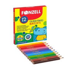 پک 12 عددی مداد رنگی نیم سایز Fonzell, image 