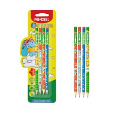 پک 4 عددی مداد HB مشکی Fonzell سری Little Tale مدل فیل خوابالو, تنوع: 685033-Sleepy Hippo, image 