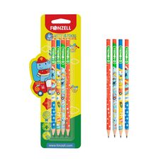 پک 4 عددی مداد HB مشکی Fonzell سری Little Tale مدل فیل آتشنشان, تنوع: 685033-Firefighter Elephant, image 