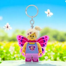 جاکلیدی 7 سانتی چراغ دار لگویی دختر پروانه ای IQ Lego, image 