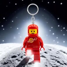 جاکلیدی 7 سانتی چراغ دار فضانورد لگویی با لباس قرمز IQ Lego, تنوع: 53541P-Red, image 
