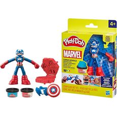 ست خمیربازی مارول کاپیتان آمریکا با سپر مهرزن Play Doh, image 