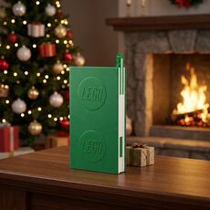 دفترچه یادداشت قفل دار و خودکار ژله ای سبز IQ Lego, تنوع: 53697-Green, image 