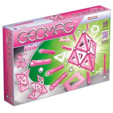 بازی مغناطیسی 68 قطعه‌ای جیومگ مدل Pink, image 