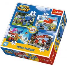 پازل 4 در 1 تکه ترفل مدل Super Wings, image 