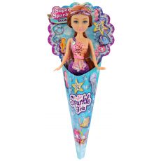 عروسک قیفی پری دریایی Sparkle Girlz مدل Mermaid (با دامن بنفش), image 