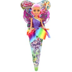 عروسک قیفی پری Sparkle Girlz مدل Floral Fairy (با بال بنفش), image 