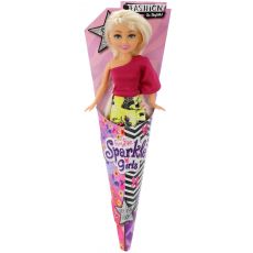 عروسک قیفی Sparkle Girlz مدل Fashion (با لباس زرد و قرمز), image 