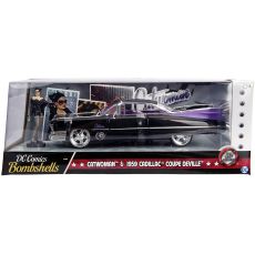 ماشین فلزی کادیلاک مدل 1959 Cadillac Coupe Deville و فیگور فلزی CatWoman با مقیاس 1:24, image 10