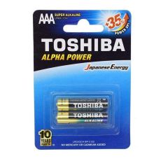 باتری نیم قلمی سوپر آلکالاین توشیبا مدل Alpha Power بسته 2 عددی, image 