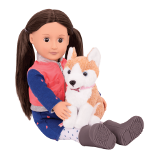 عروسک 46 سانتی OG مدل Leslie با سگ هاسکی, image 2